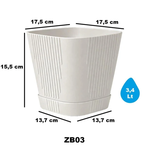 Omnipazar SO-ZB03 Zambak Dekoratif Plastik Saksı 3.4 Litre No:3 - Resim 2