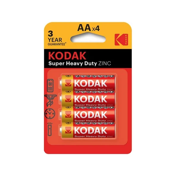 Kodak Blisterli Çinko Karbon Kalem Pil  4'Lü Paket ürün görseli 1