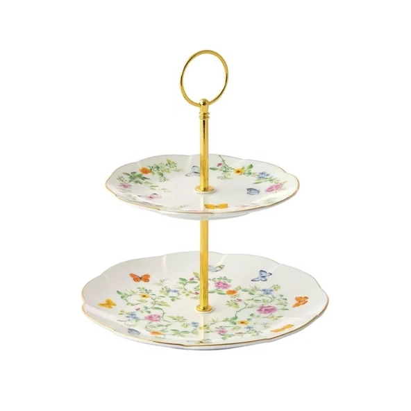 Easy Life 2 Katlı Porselen Sunumluk 16 cm / 21 cm ürün görseli 1
