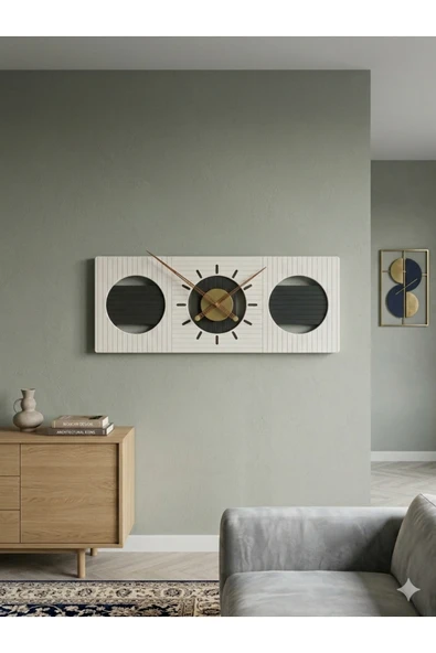 SERENGETI ART TOKYO AHŞAP SALON DUVAR SAATİ QUARTZ ULTRA SESSİZ MEKANİZMA 30 CM X 85 CM ürün görseli 1