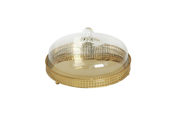 Lucky Art Gold Kapaklı Kek Standı 30 Cm ürün görseli 1