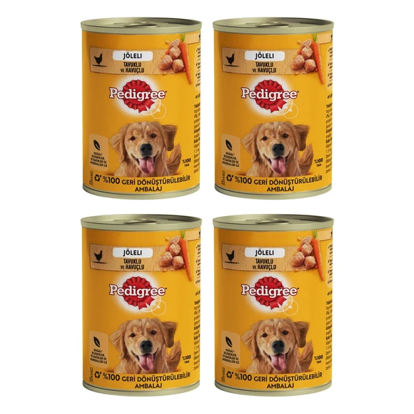 Pedigree Tavuklu Konserve Yaş Mama 400 Gr x 4 Adet ürün görseli 1