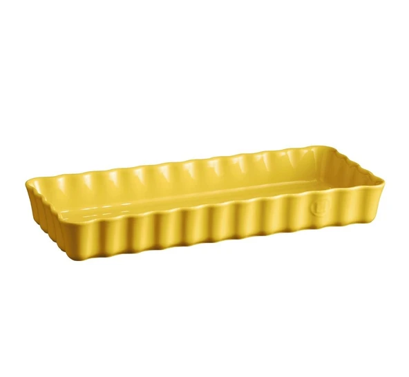 Emile Henry Tart-Börek Fırın Kabı Dikdörtgen 36.5 x 15 cm Mat Sarı/Provence Yellow ürün görseli 1