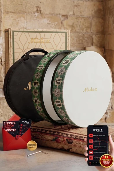 Midex BR-411 Kaliteli Bendir Def Akort Ayarlı EL Tutma Oyuklu Çantalı ürün görseli 1