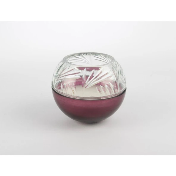 Mikasa Moor Bordo Cam Kapaklı Mum 13x11cm ürün görseli 1
