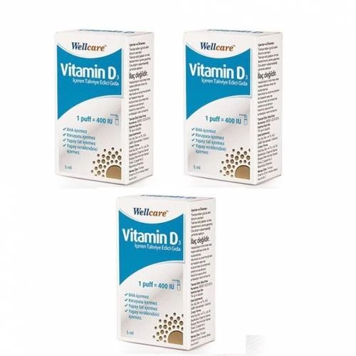 Wellcare Vitamin D3-400 IU 5 ml Sprey 3 Adet ürün görseli 1