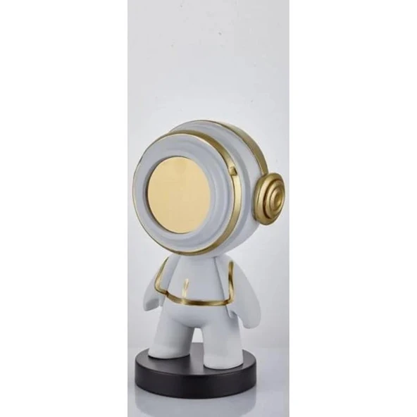 Lamedore Astronaut White Gold Small Decor 18x14x30 Cm ürün görseli 1