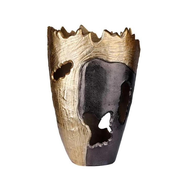 Lucky Art Bakır/Bronz Modern Vazo 33.5x27x16 cm ürün görseli 1