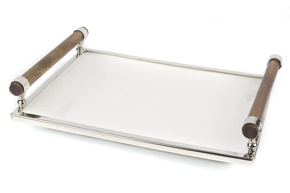Mikasa Moor Gümüş Ahşap Seramik Servis 39 x 28 x 4 cm ürün görseli 1