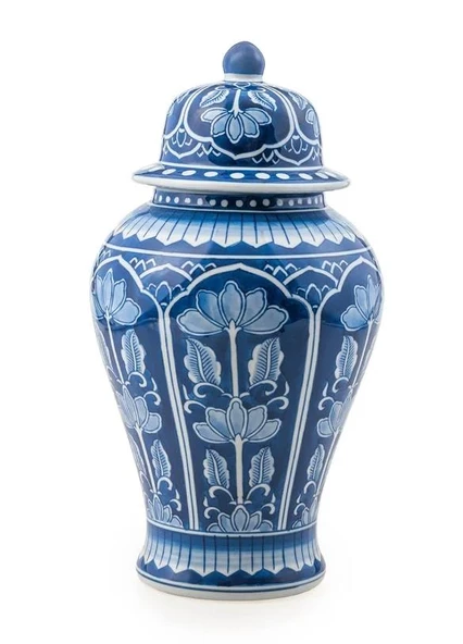 The Mia Dekoratif Kapaklı Küp Lacivert 29x29x56 cm ürün görseli 1