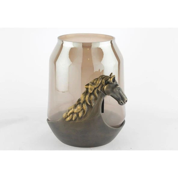Mikasa Moor Mikasa MoorSmoke Cam At Figürlü Mumluk 12x31cm ürün görseli 1
