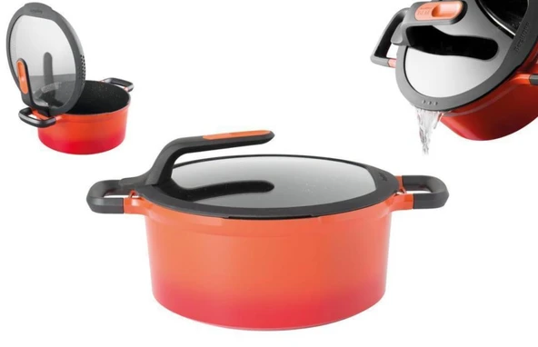 Berghoff Gem Stay Cool Soft Turuncu Tencere 28 Cm ürün görseli 1