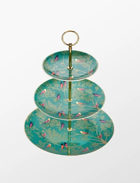 Portmeirion Chelsea 3 Katlı Kek Stand Sara Miller ürün görseli 1