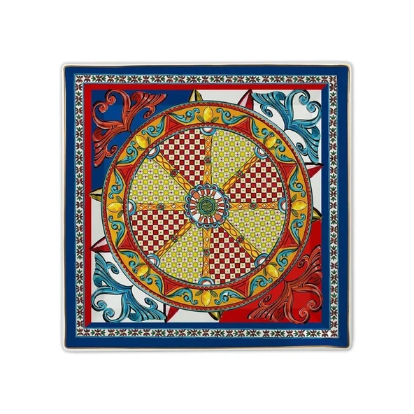 Baci Milano Sole Mio Midi Tepsi Porselen 21,5x21,5 cm ürün görseli 1
