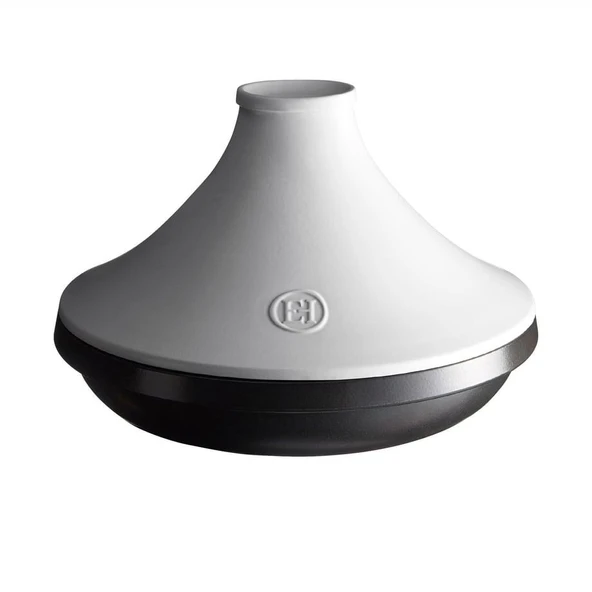Emile Henry İnduksiyon Uyumlu Tajin 32 cm 4 Lt Slate Beyaz Kapaklı/Slate ürün görseli 1