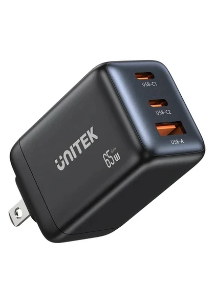 UNITEK 65W MAX GAN SARJ ISTASYONU P1130ABK01-EU ürün görseli 1