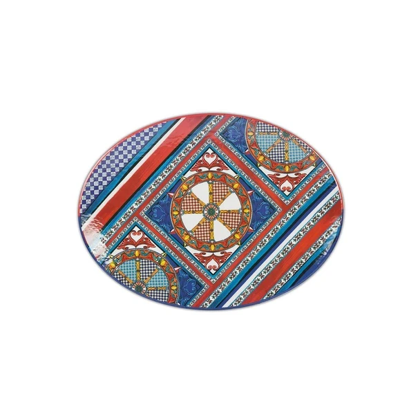 Baci Milano Sole Mio Oval Tabak Melamin 49x36 cm ürün görseli 1