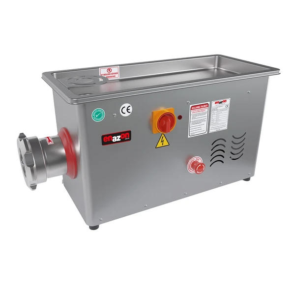 Enazon 32 No Et Kıyma Makinesi 220 Volt Şehir Elektrikli 3 Kw 4 Hp (beygir) Yedek ayna - bıçaklı ürün görseli 1