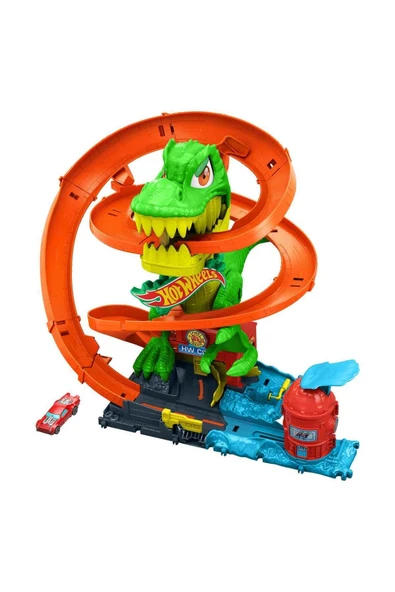 HOT WHEELS T-Rex ve İtfaiye İstasyonu Oyun Seti JBM73 ürün görseli 1