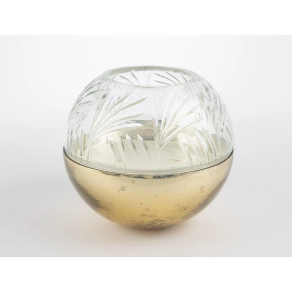Mikasa Moor Bronz Cam Kapaklı Mum 18x16cm ürün görseli 1