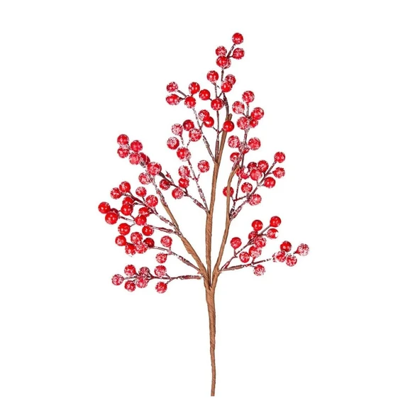 Yılbaşı Süsü Pike Berry Kokina Karlı Kırmızı 46 Cm. ürün görseli 1