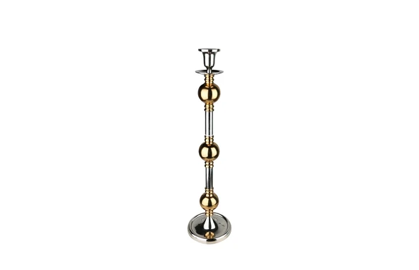 Lucky Art Gold Toplu Gümüş Büyük Şamdan 78 cm ürün görseli 1