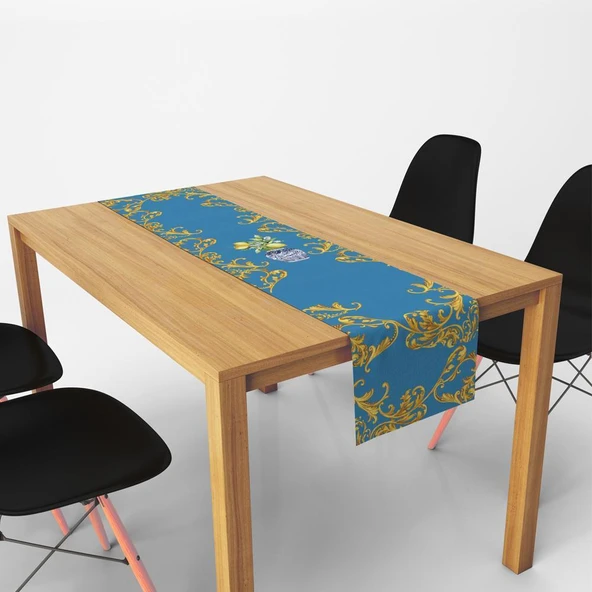 Adawal Blue Lemon Runner 140x45cm Runner Tr128 - Resim 4
