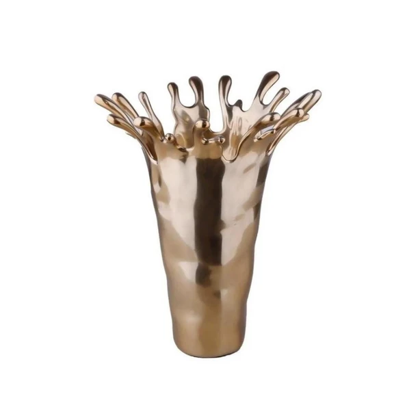 Lucky Art Gold Damla Büyük Vazo 38 cm ürün görseli 1
