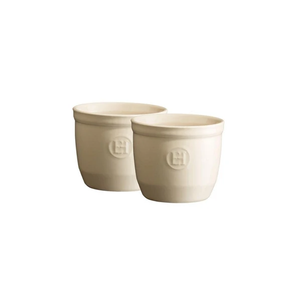 Emile Henry Fırın Kabı Ramekin No.8 2´li Set Ekru/Clay 0,17 Lt Ç:8,5 - Y:7 cm ürün görseli 1