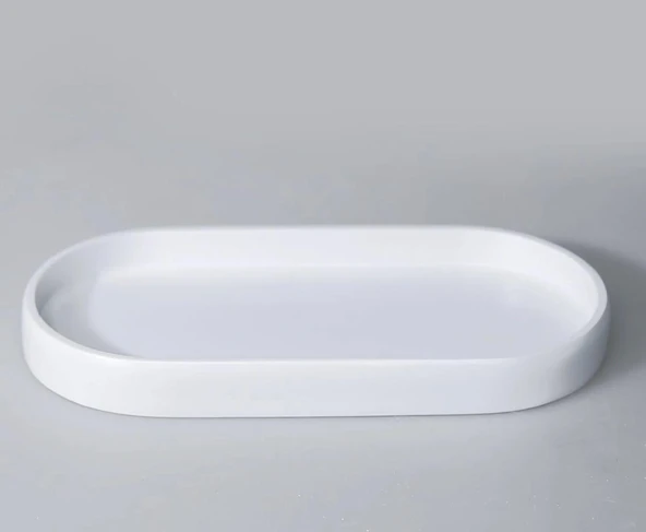 Selim Dekor Leaf Banyo Seti Beyaz-Altın - Resim 4