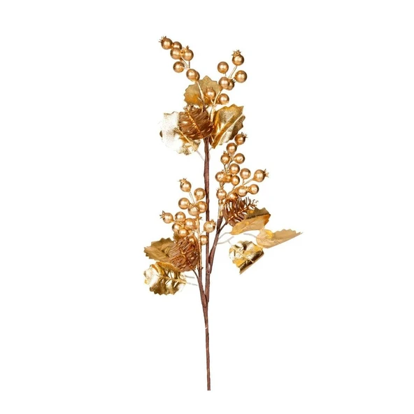 Yılbaşı Süsü Berry Kozalaklı Gold 60 Cm. ürün görseli 1