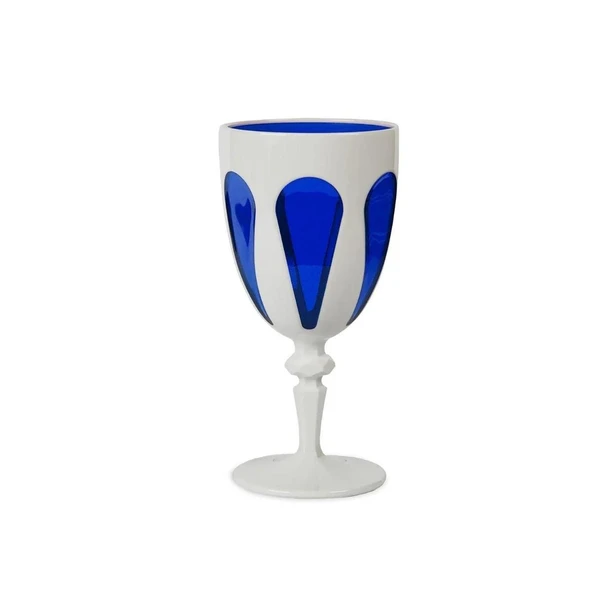 Baci Milano Aqua Bi- Color Kadeh Akrilik Beyaz-Mavi ürün görseli 1