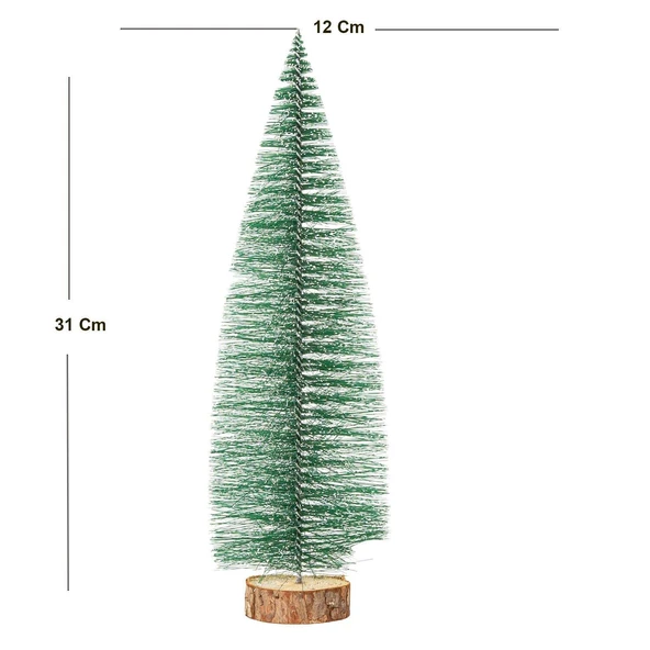 Yılbaşı Ağacı Masa Çamı Yeşil 12x31 Cm. - Resim 4