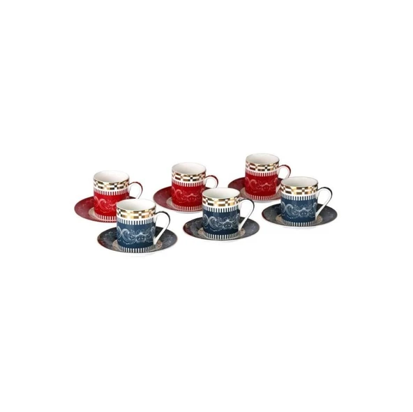 Lucky Art Lancelot Bone 6lı Kahve Fincan Seti ürün görseli 1
