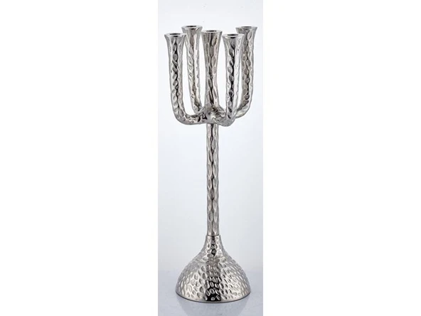 Lamedore Cactüs Large Candle Stand 5 Lights Nickel17X17X58 cm ürün görseli 1