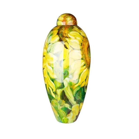 Lucky Art  Ayçiçek Desen Kapaklı Küp 48 cm ürün görseli 1