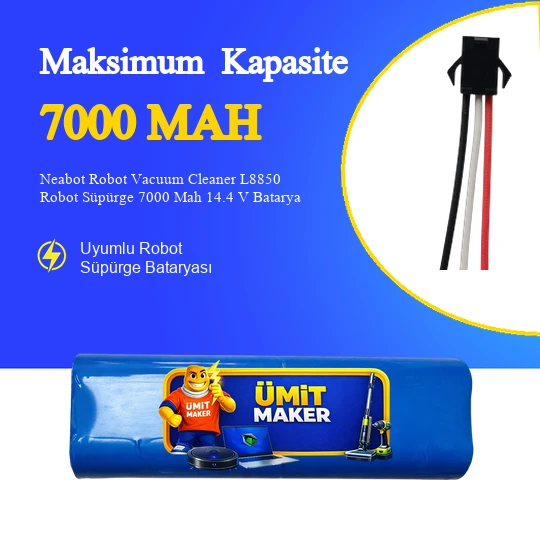 Neabot Robot Vacuum Cleaner L8850 Robot Süpürge 7000 Mah 14.4 V Batarya – Orjinal Uyumlu Uzun Ömürlü, Yüksek Performans Pil ürün görseli 1