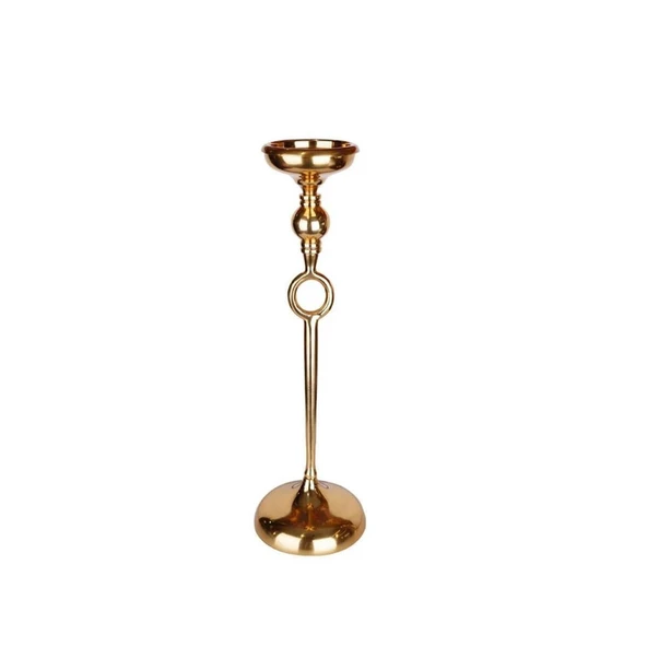 Lucky Art Gold Halka Büyük Mumluk 47 cm ürün görseli 1