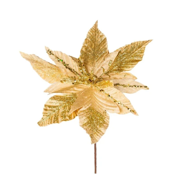 Yılbaşı Çiçeği, Gold - 30 cm ürün görseli 1