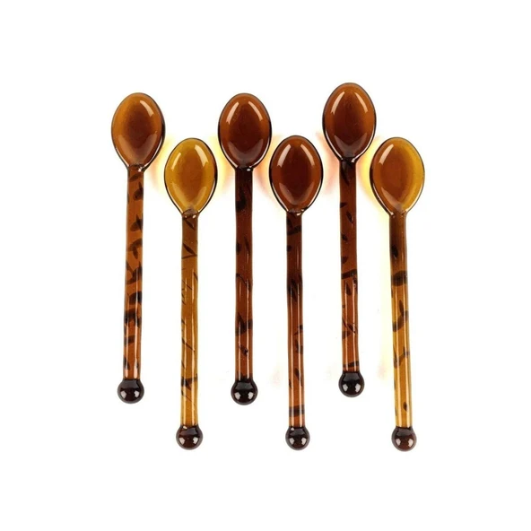 Mikasa Moor 6lı Siyah Amber Cam Kaşık ürün görseli 1