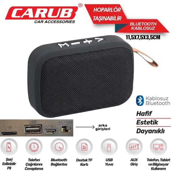 Carub Bluetooth Hoparlör Taşınabilir Sd Kart Usb ürün görseli 1