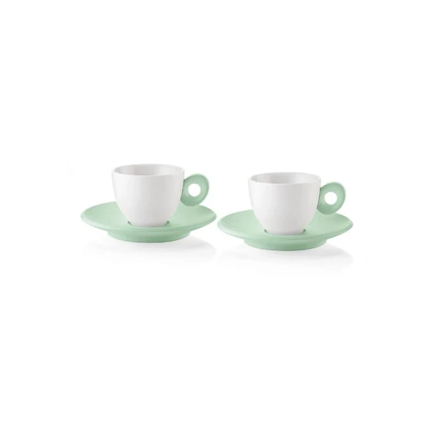 Guzzini Everyday 2'li Espresso Fincanı Yeşil  9x12,5cm ürün görseli 1