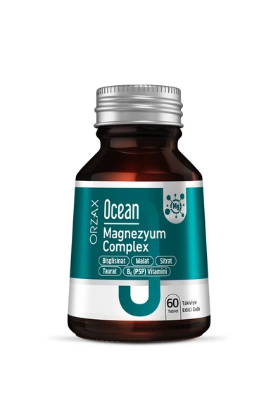 Ocean Magnezyum Complex Bisglisinat - Malat - Sitrat - Taurat & B6 (P5P) Vitamini 60 Tablet ürün görseli 1