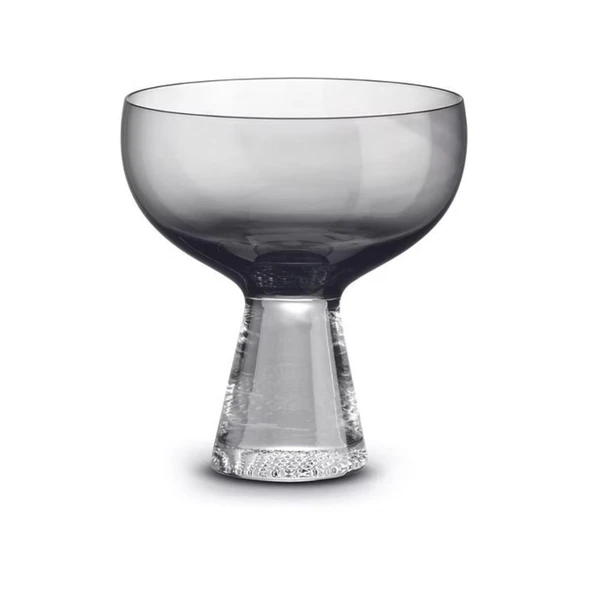 Pozzi Milano Fun Classy  6'lı Cam Dondurmalık Seti 350 ml - Duman Grisi ürün görseli 1