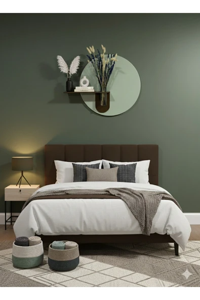 SERENGETI ART ORKİDE AHŞAP PİLLİ LEDLİ İSKANDİNAV TARZI SALON DUVAR RAFI MODERN ÇİÇEKLİK 40 X 75 CM ürün görseli 1