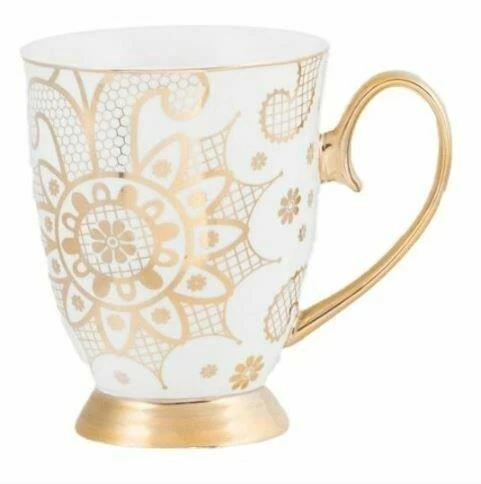 Cristina Re Mug Georgia Lace Pearl ürün görseli 1