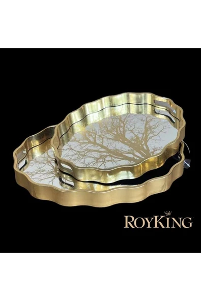 Royking 2 li Oval Tepsi 44x36 ve 38x31 ürün görseli 1