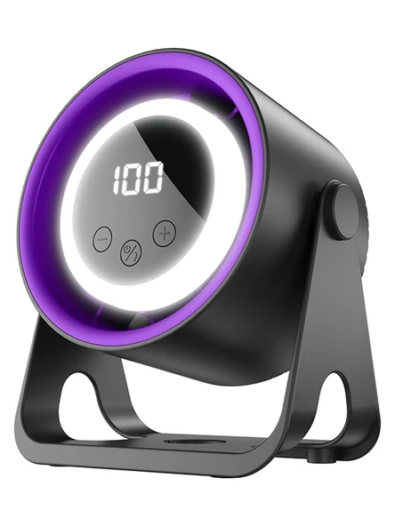 masaustu-fanlar-kucuk-sessiz-100-hiz-sarj-edilebilir-tasinabilir-fan-dijital-ekranli-1800mah-pil-guclu-fan-siyah-ve-gri-yurt-disindan ürün görseli 1