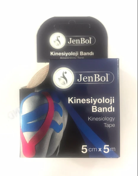 Jenbol Kinesiology Tape Ağrı Bandı 5 cm x 5 m - Ten ürün görseli 1