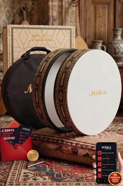 Midex BR-911 Kaliteli Bendir Def Akort Ayarlı EL Tutma Oyuklu Çantalı ürün görseli 1